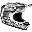 Shift Racing Riot Fever Men's Off-Road Motorcycle Helmet w/ Free B&F Heart Sticker - Silver
