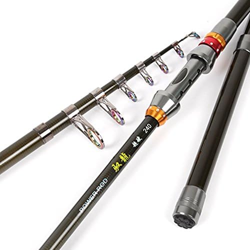 Kuyes Telescopic Fishing Rod Freshwater Saltwater Travel Spinning Fishing Rods Retractable Poles