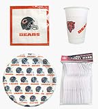 Chicago Bears 96 Piece Party Pack Plastic Dinnerware Set by Duck House