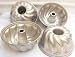 Heavy Duty Professional Quality Medium-size Swirl Bundt Turks Head Bundform Tube Cake Mousse Bread Pudding Gelatin Mold ~ Size: 6.5 Inch. Diameter X 3 Inch. High ~ Set of 4