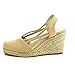 C Label Rollin-5 Womens Espadrille Elastic Sling Back Wedge Sandals
