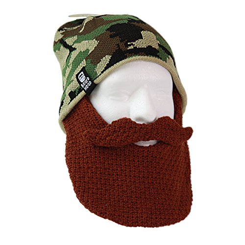 Ski/Snowboard Beard Face Mask - Military/Brown