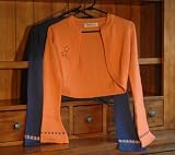 Alpaca Cropped Embroidered Cardigan Small/Coral
