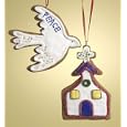 Set of 12 Dove & Church Frosted Cookie Christmas Ornaments #26731