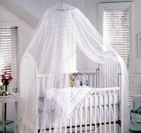 Nsstar Baby Mosquito Net Baby Toddler Bed Crib Canopy Netting,Blue Yellow White Available (White(2.2M*5.5M)) by Ubestsky