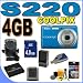 Nikon Coolpix S220 10MP Digital Camera w/3x Optical Zoom (Cobalt Blue) BigVALUEInc Accessory Saver 4GB EL10 Battery/Charger Bundle
