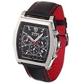 DeTomaso DT1011-A - Reloj cron�grafo de caballero de cuarzo con correa de piel negra (cron�metro) - sumergible a 50 metros