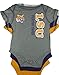 NCAA LSU Tigers 3 Pack Baby Creeper Bodysuit Set, Sizes 0-18 Months in Team Colors