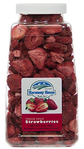 Harmony House Foods Freeze-Dried Strawberries, sliced (2 oz, Quart Size Jar OR 15 lb, Bulk Box)