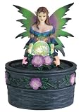 Fairy Fountain With Kneeling Green Fairy And Crystal Ball Decoration
