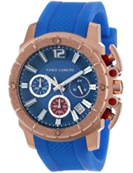 Vince Camuto Womens VC/5102RGBL Rose Gold-Tone Chronograph Blue Resin Strap Watch