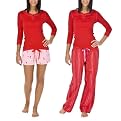 Xhilaration&reg; Juniors Flannel 3Pc Pajamas Set - Red