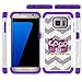 Galaxy S7 Edge Case, HLCT Rugged Shock Proof Dual-Layer Case for Samsung Galaxy S7 Edge (2016) (Owl Purple)