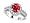 2.10 cttw 925 Sterling Silver Lab Created Round Ruby Engagement Ring Size 5