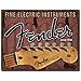 Desperate Enterprises Fender - Headstock Tin Sign - Nostalgic Vintage Metal Wall Decor - Made in USA - 16