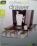 Deluxe Glass Coffee Drawer for Keurig Single Serve Kcups Holds 35 Kcups