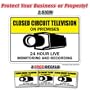 VIDEO SURVEILLANCE CCTV ~1 Sign & 3 Free Decals~ closed circuit tv camera signs