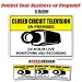 VIDEO SURVEILLANCE CCTV ~1 Sign & 3 Free Decals~ closed circuit tv camera signs