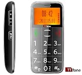 TTfone TT180 - Senior Mobile Phone - Big Button - Large Display - FM radio - QUAD BAND - Torch function - SOS button - New Design