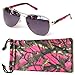 Women’s Camouflage Sunglasses Aviator – Hot Pink Camo Frame Smoke Lens