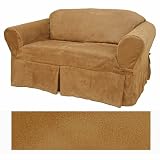 Suede Camel Furniture Slipcover Loveseat 612