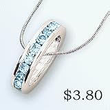 Jewelry - Aquamarine Swarovski Sterling Silver Pendant