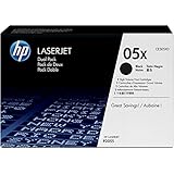 HP 05X (CE505XD) Black High Yield Original LaserJet Toner Cartridge, 2 pack