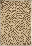 Surya Alfresco Tan Brown Zebra Contemporary 5 3" Round Rug (ALF-9518)