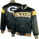 NFL Green Bay Packers Green-Gold Onside Kick Full Button Satin Jacket (XXX-Large)