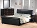 Milano Cappucino Dark Brown Bycast Leather Queen Size Sleigh Bed