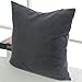 Deconovo Decorative Pillows Case Sofa Pillow Cases 18 x 18 Inch Grey Throw Toss Pillow Covers for Office Dark Grey