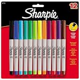 Sharpie Ultra Fine Point Permanent Markers, 12 Colored Markers