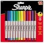 Sharpie Ultra Fine Point Permanent Markers, 12 Colored Markers