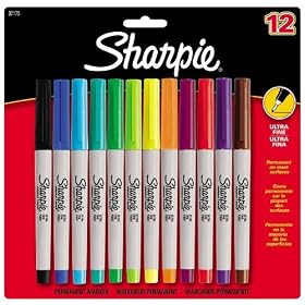 Sharpie Ultra Fine Point Permanent Markers, 12 Colored Markers(37175PP)