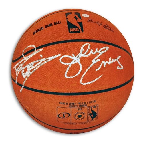 Darryl Dawkins & Julius ''Dr J'' Erving Dual Autographed/Hand Signed Official NBA Basketball