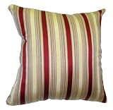 26x26 Burgundy and Gold Stripes Brocade Decorative Throw Pillow Cover