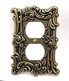 Amerelle Provincial Duplex Wallplate 2-Pack, Antique Brass #60DAB