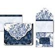 Blue Toile Punch Studio Purse Pocket 75-Page mini notepad