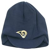 St. Louis Rams Bill Front Winter Knit Beanie Hat - Navy
