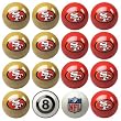 San Francisco 49ers NFL Home vs. Away Billiard Balls Full Set (16 Ball Set) by Imperial International