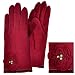 Faux Pearl Accented Flower Women's Wool Dress Gloves-Various Colors