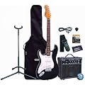 Encore EBP-LHE6BLK Elec. Guitar Outfit - Black Left Hand