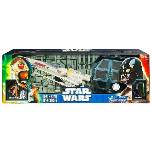 Star Wars Trench Run Luke Skywalkers X-wing and Darth Vaders Tie Advance Luxury Action Figure Set On Sale