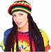 Adult Rasta Dreadlocks Costume Wig with Tam Hat