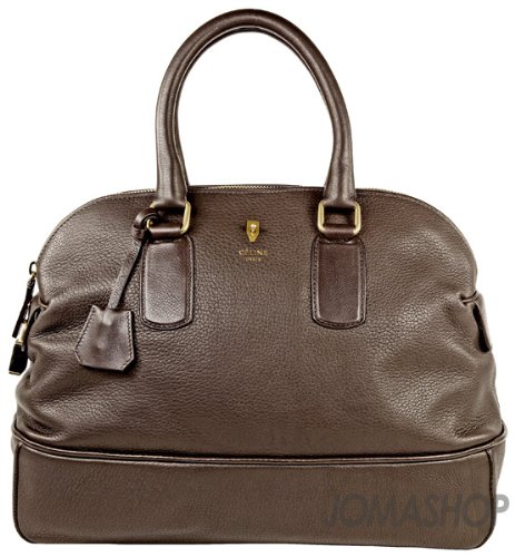 Celine Leather Bowling Bag 164053DBL-DRBR