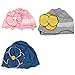 Bundle Monster 3 pc Baby Girl Infant Soft Cotton Knit Pattern Flower Hat Beanies