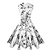 MaggieX Floral Retro Dresses for Women 1960s Style (L, Q001-012)