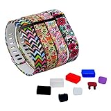 DigiHero 4 pcs Large Size Wristbands Replacement Band With Clasps for Fitbit FLEX Only /No tracker/ Wireless Activity Bracelet Sport Wristband Fitbit Flex Bracelet Replacement Arm Band Armband