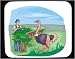 Mouse Pad with man, humans, human, body, individuals, people, individual, ostrich, pet, persons, bird, person, hedge
