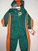 Miami Dolphins Infants / Babys / Kids green and orange hooded Wind Suit coverall by Reebok